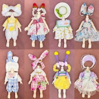 1 комплект одежды для 16-17 см Ob11 Кукла Модный костюм 1/12 или 1/8 куклы Одевалка Юбка 6 дюймов Симпатичная одежда Униформа