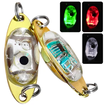  1 шт. Приманка для рыбалки Светодиодная подводная лампа для приманки в форме глаза для привлечения рыбы Аксессуары для рыбалки на открытом воздухе 5,5x1,2 см акрил 