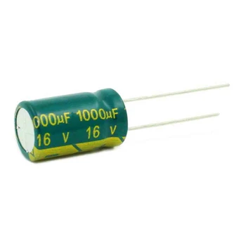 10 шт. 16 В 1000 мкФ 1000 мкФ 16 В 8 * 16 низкий ESR / импеданс высокочастотный алюминиевый электролитический конденсатор размер 8 * 16 В 1000 мкФ 20%