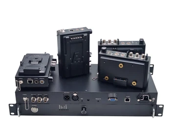 12G-SDI Видеопередатчик Комплект с Световой Индикацией и Петлевым Выходом 12G/6G/3G/HD-SDI сигналы Волоконно-оптический видеопреобразователь