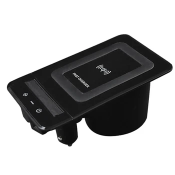 15 Вт Автомобильное беспроводное зарядное устройство QI Зарядное устройство для телефона Зарядная пластина Держатель для зарядки чашки для воды Для- A6 C8 A7 2019-2021