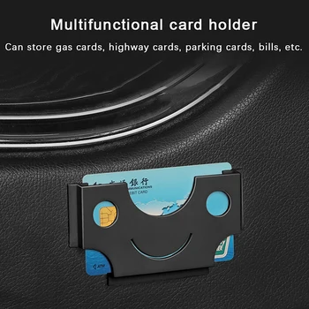 1PC Автомобильный многофункциональный держатель для карт Клейкий тип Авто Визитная карточка Держатель билета