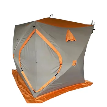  2 м Размер выдвижной палатки для подледной рыбалки, зимняя палатка на открытом воздухе Укрытие для рыбалки Палатка для кемпинга Палатка для кемпинга, 420D Полиэстер Водонепроницаемый 2000 мм