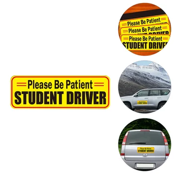 2 шт. Студенческие наклейки для водителей Студенческие наклейки для водителей Многоразовые знаки безопасности