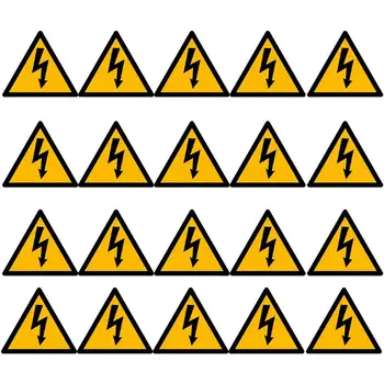20 листов самоклеящихся наклеек предупреждения Предупреждающие надписи об электрическом заборе Знаки Предупреждающие наклейки для оборудования