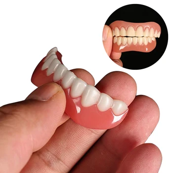 2023 Вставные зубы Силикон Верхние Нижние Идеальный смех Виниры Зубные протезы Паста Поддельные зубы Брекеты Удобные зубы Ортодонтические