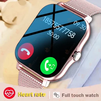 2024 Смарт-часы Android Телефон 1,69 дюйма Цветной экран Bluetooth-звонок Мониторинг кислорода в крови / давления Смарт-часы Женщины Мужчины