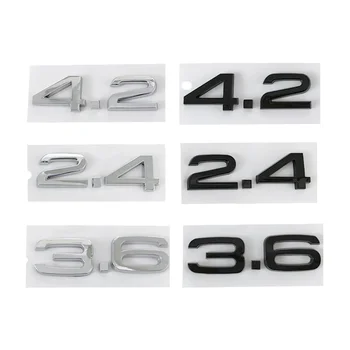 3d ABS 2.4 3.6 4.2 Буквы Логотип Багажник Автомобиля Эмблема Значок Наклейка Для Audi A4 B7 TT Q5 Q7 A6 B5 B6 C6 C5 A8 S6 S5 S4 RS5 Аксессуары