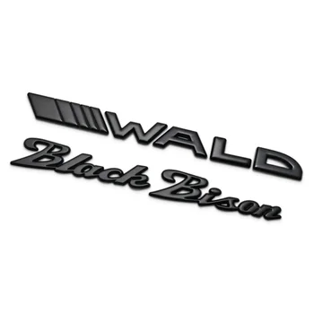3D Хром Металл Черный Бизон Вальд Автомобильная эмблема Декор Багажник Значок Наклейки Наклейки Автомобильного Стиля Для Benz Auto Логотип Аксессуары