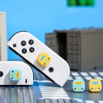 4 шт. Новая игра Робот Джойстики Крышки для Nintendo Switch OLED NS Switch Lite Захваты для большого пальца NS Joy-Con Контроллер Защитная крышка