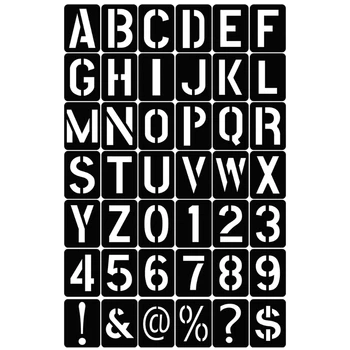 42 штуки буква номер трафарет набор пластиковый алфавит шаблоны живописи плесень набор для росписи на стене домашний декор D5QC