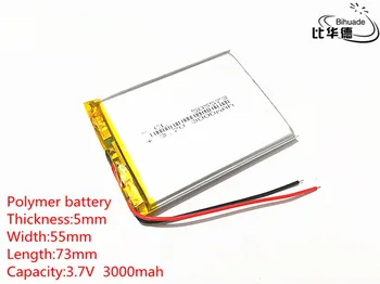 5 шт./лот Литровая энергетическая батарея 3,7 В 2500 мАч 505573 литий-полимерный аккумулятор Литий-ионная перезаряжаемая батарея Lipo