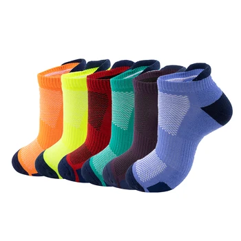 6 пар / лот Высококачественные мужские носки для лодыжек Спортивный фитнес Носки для бега Дышащий Весна Лето Сетка Повседневные Короткие Носки Подарки