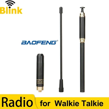 ABBREE AR-800 Портативная телескопическая радиоантенна UHF / VHF Двухдиапазонная антенна усилитель сигнала для Baofeng Walkie Talkie