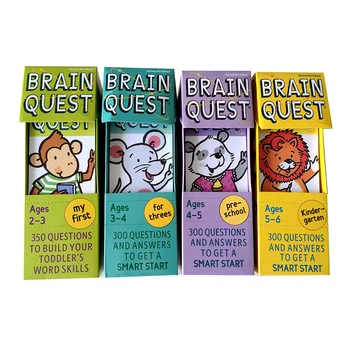 Brain Quest Английская версия карты интеллектуального развития Стикер Книги вопросов и ответов Карта Smart Start Ребенок Дети