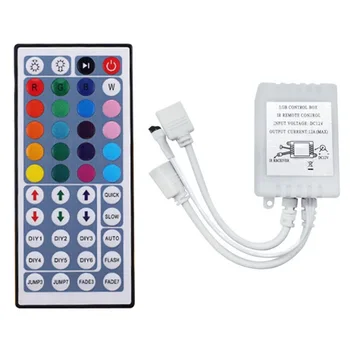 DC12V RGB светодиодный контроллер + 44 клавиши пульт дистанционного управления RGB Control Box ИК-контроллер для 2835 5050 RGB Световая лента