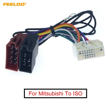 FEELDO 5 шт. Автомобильный стерео конвертер штекер провод адаптер для Mitsubishi на ISO CD Радио Жгут проводов Оригинальные головные устройства Кабель