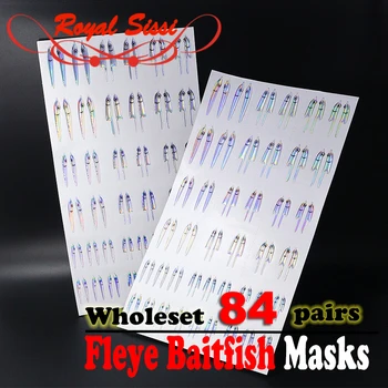 Hot 84 pairs полный набор фольгированные виниловые маски для рыб 3стили и размеры ассорти для вязания мух стример материалы для мух реалистичные приманки для рыбы связывание