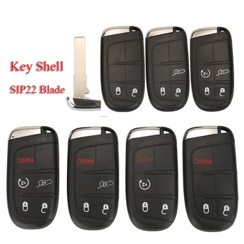 jingyuqin Smart Remote Car Key Shell Брелок для Jeep Renegade Компас 3/4/5 кнопок Авто внедорожник Брелок без ключа Чехол SIP22 Blade