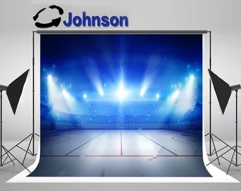 JOHNSON Sport Arena Хоккейный стадион Field Light Фон для фотографий Высококачественная компьютерная печать фоны для фотографий вечеринок