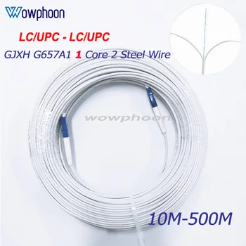 LC / UPC-LC / UPC Волоконный кабель Opitc 2 Стальной провод 1 жил FTTH Drop Cable Indoor 10/30/50M Белый G657A FTTH Drop Cable Патч-корд