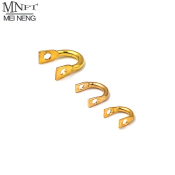 MNFT 50 шт. Спиннер Easy Spin Spinner Clevises Сложенный размер L / M / S Золото Серебро DIY Рыболовные приманки Аксессуары