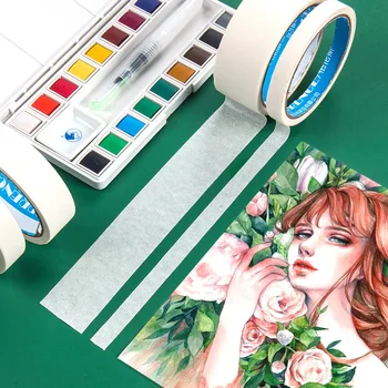 MOHAMM 1 рулон белой маскировочной ленты для покраски Клейкая защитная бумага Маркировка Упаковка Художественные ремесленные проекты