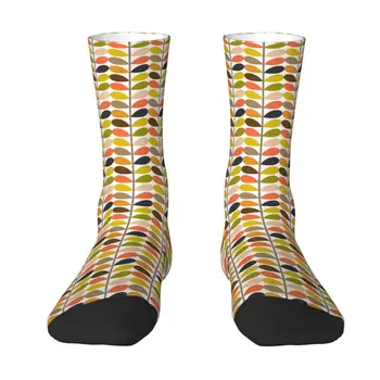 Multi Stem Orla Kiely Flowers Мужские носки для экипажа Унисекс Забавные 3D-печатные носки Orla Kiely Flowers Dress Socks