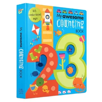My Awesome Counting Book English Board Books Детская обучающая книга по математике с числовыми страницами