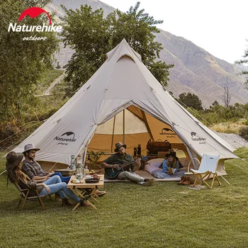 Naturehike Хлопковая пирамида Палатка-Brighten 20 Роскошный кемпинг Палатка отеля 5-8 человек Большая палатка для кемпинга Семейная вечеринка