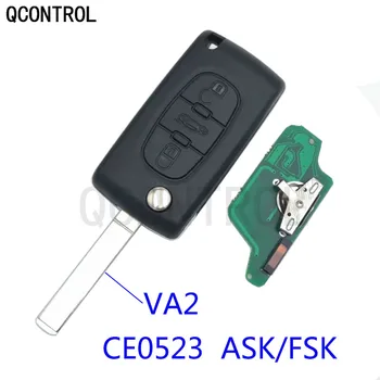 QCONTROL 3-кнопочный авто Авто Дистанционный брелок ID46 Чип для CITROEN C5 C4 C3 C2 Berlingo Picass ID46 CE0523 ASK/FSK 433 МГц VA2 Blade