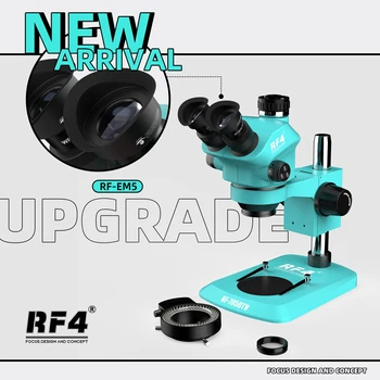 RF4 7-50X Непрерывное увеличение Увеличение Наблюдение Сварка Теплоизоляция Силиконовая прокладка Стереоскопический микроскоп RF7050TV
