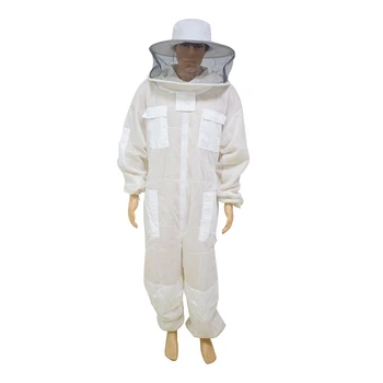 X10 Вентилируемый костюм пчеловода Пихтовый против круглой вуали Пчеловод Защитная ткань дышащая 3-слойная сетка хлопок пчеловод Sui