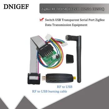 ZigBee RF TO USB (CC2530 CC2531 CC2591) Радиочастотный коммутатор USB Прозрачный последовательный порт Оборудование для передачи данных ZigBee