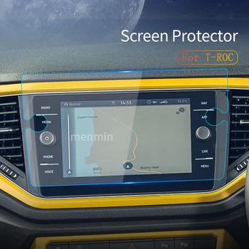 Автомобильные наклейки Счетчики Защитная пленка для экрана для VW T-ROC 2023 TROC Дисплей Защитная пленка из закаленного стекла Навигационная автомобильные аксессуары
