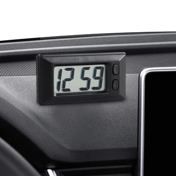 Автомобильные цифровые часы Мини Цифровые Часы Автомобильная Приборная Панель Автомобильная Приборная Панель Цифровые Часы Светодиодные Часы Автомобиль Клей Мини Декор Для