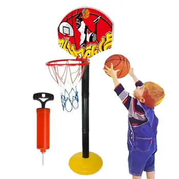 Баскетбольные ворота для детей Портативная баскетбольная тренировочная площадка с надувным мячом и играми с насосным мячом с регулируемой высотой