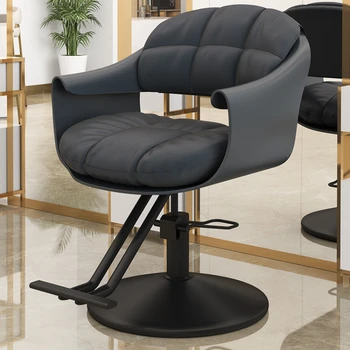 Вращающиеся вращающиеся парикмахерские кресла Современная стойка регистрации Косметический салон Парикмахерские стулья Парикмахерская Роскошная мебель Silla Barberia SR50BC