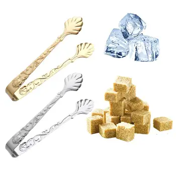 Деликатные винтажные кубические щипцы для сахара Десертные щипцы для льда Кухонные аксессуары Еда Хлеб Сервировочный зажим Барная посуда из нержавеющей стали
