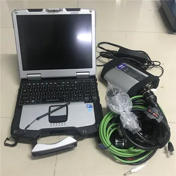 Диагностический инструмент MB Star C4 Connect SD Compact с ноутбуком CF30 90% новый компьютер 2023 Программное обеспечение DAS X для ремонта автомобиля