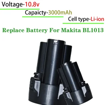  для аккумулятора электродрели Makita BL1013 BL1014 3000 мАч 10,8 В литий-ионный сменный аккумулятор194551 194550