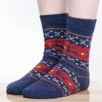 Женские зимние носки Рождественский подарок Теплые шерстяные носки 37JB