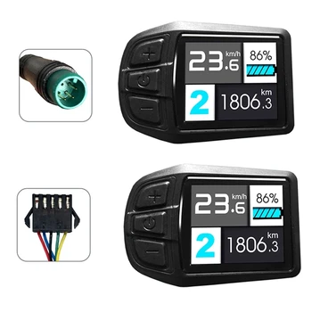 ЖК-дисплей TFT UKC3 Индикатор скорости батареи Индикатор времени работы для электрического велосипеда 24 В 36 В 48 В Комплект для преобразования двигателя