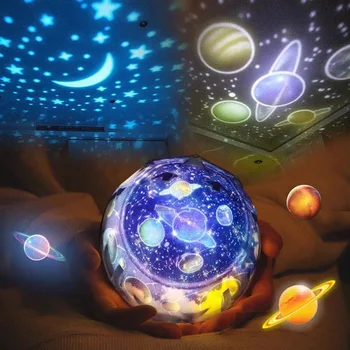 звездный проектор светодиодный вращающийся спальня домашняя планета с регулируемой яркостью вселенная планета небо проекция для детей ребенок для детей новая светодиодная лампа