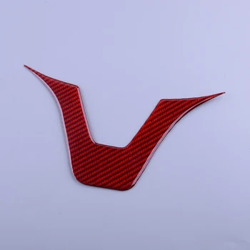 Красная наклейка на рулевое колесо из углеродного волокна Отделка для Mercedes-Benz C & E Class W204 W205 2007 2008 2009 2010