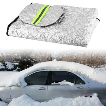Крышка лобового стекла автомобиля Компактный зимний автомобильный снежный чехол для автомобилей, внедорожников, грузовиков