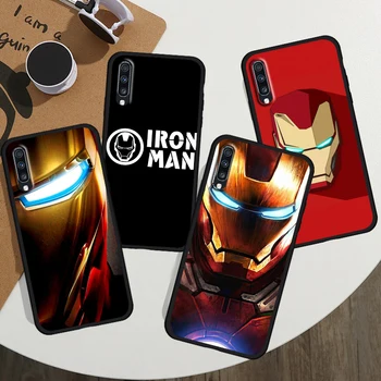 Логотип Marvel Iron Man для Samsung Galaxy A90 A80 A70 A60 A50 A40 A30 A20 A10 A2 Core Силиконовый мягкий TPU Черный чехол для телефона