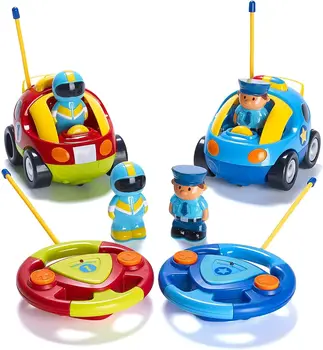 Мультяшные радиоуправляемые автомобили Игрушки для детей с разными частотами, чтобы они могли участвовать в гонках вместе Подарки для малышей