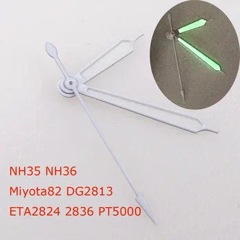Набор стрелок для часов с зеленым люминесцентным светом, подходящий для NH35 NH36 4R36 7S36 7002 7009 Miyota82 Series Mingzhu/DG2813 ETA2824 2836 PT5000 ST2130