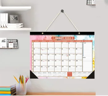 Настольный календарь Настенный календарь с большими ежемесячными страницами Настольное расписание Планировщик домашнего офиса Примечание График работы 2024 - июнь 2025